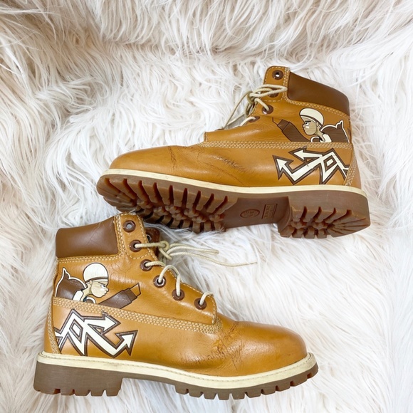 Vintage Rare Custom Timberland Boots Sz 7 - Picture 15 of 15